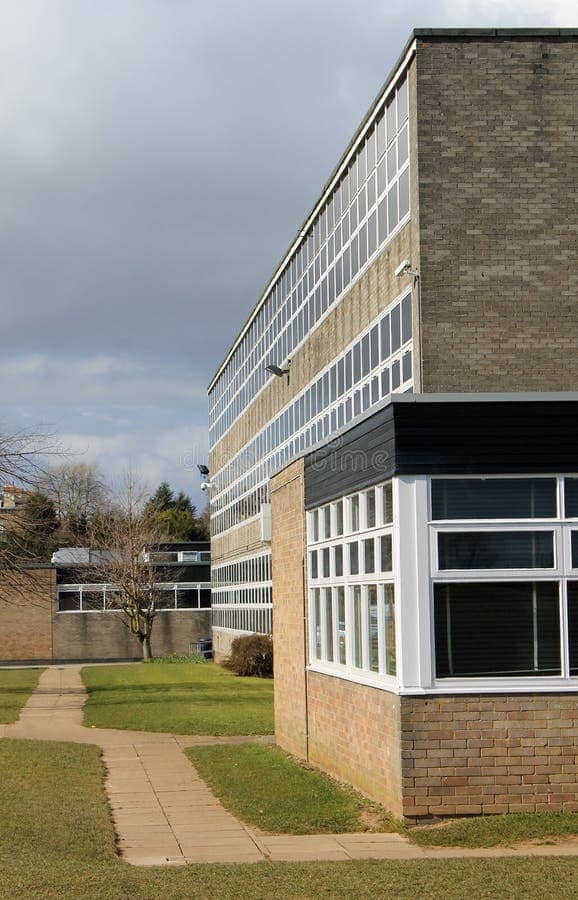 Modern school building exterior architecture