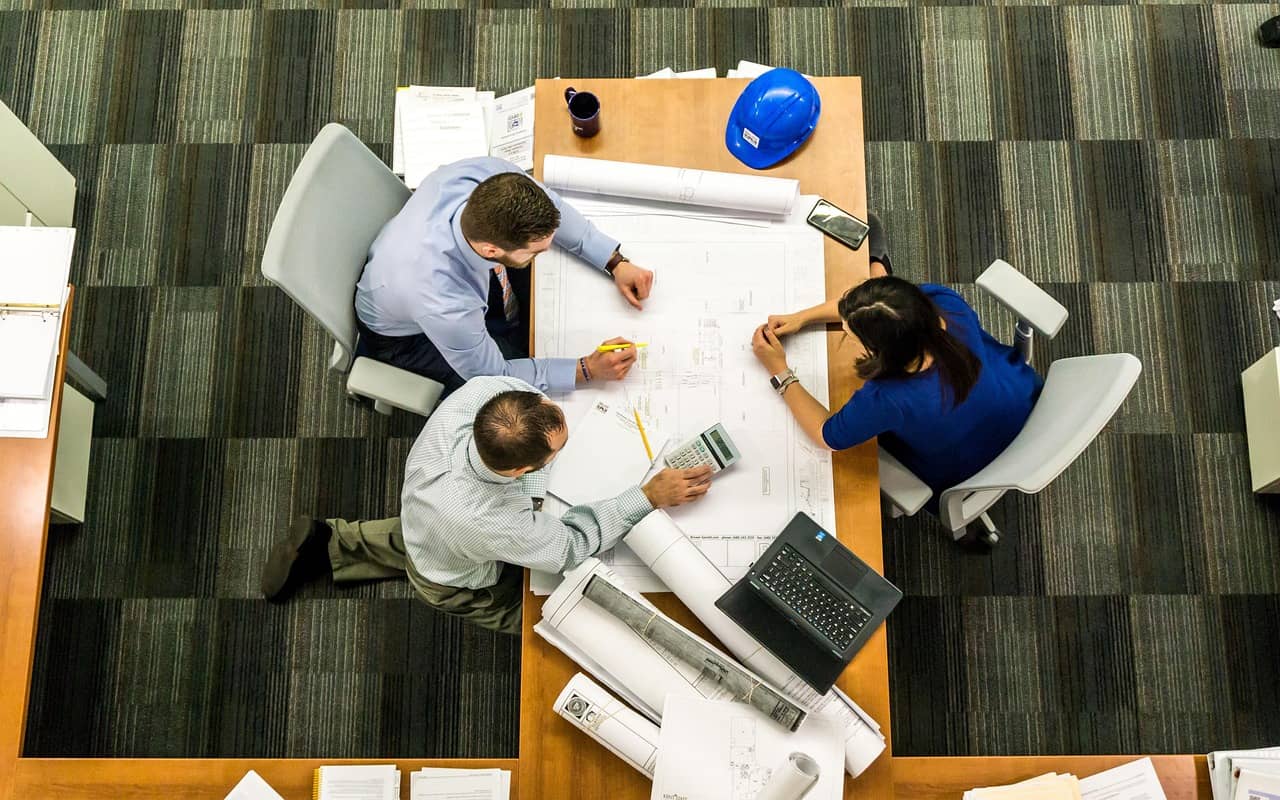 Authority board reviewing a development project at a meeting